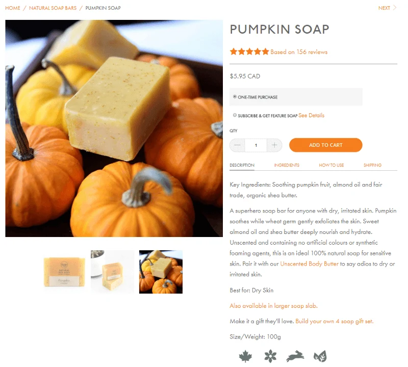 pumpkin soap