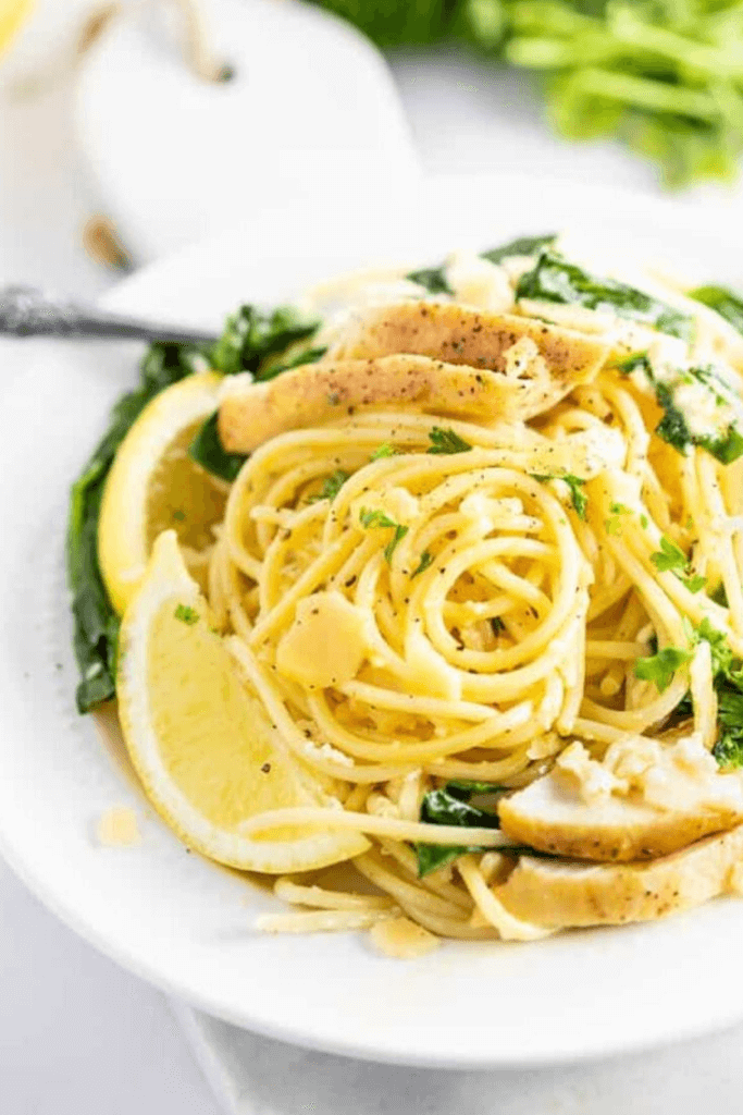 Zitronen-Ricotta-Parmesan-Pasta mit Hühnchen und Spinat von "The Cozy Cook" | 21kollektiv