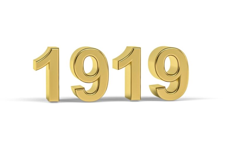 Goldene 3D-Nummer 1919
