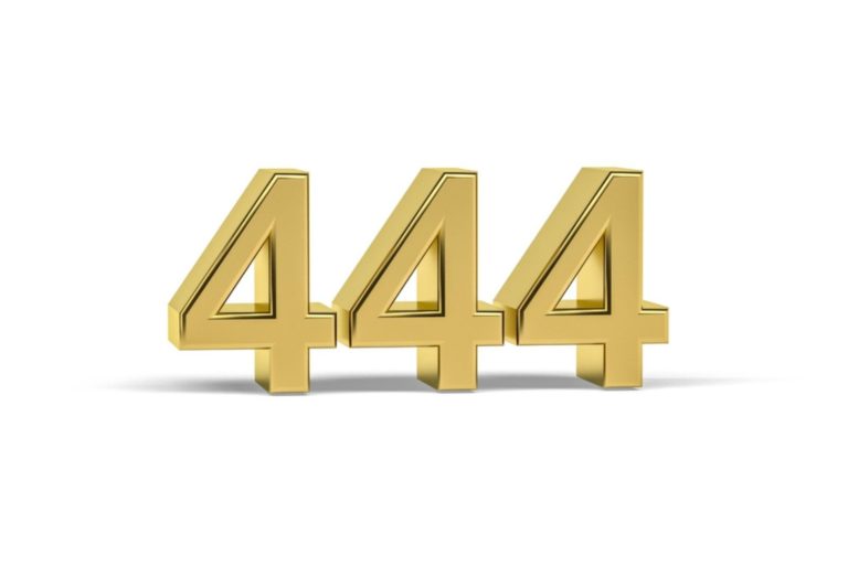Goldene 3D-Nummer 444