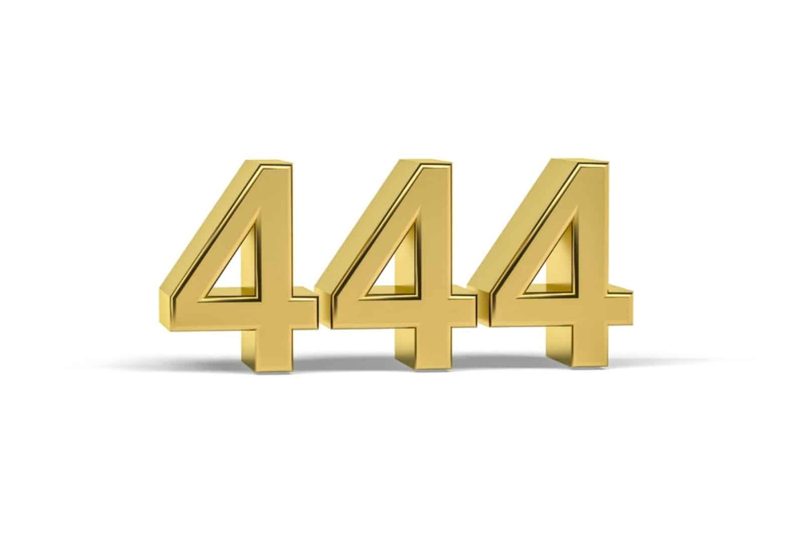 Goldene 3D-Nummer 444