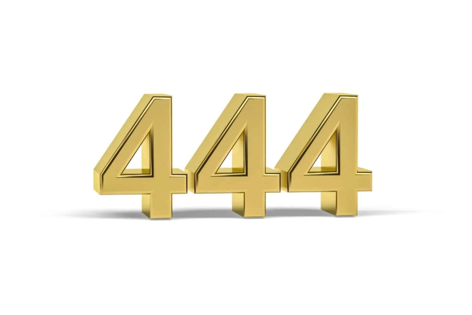 Goldene 3D-Nummer 444