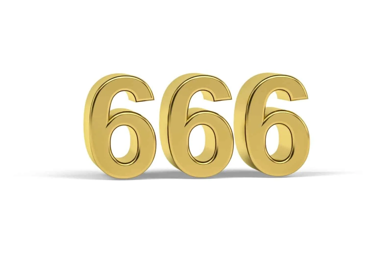 3D goldene Zahl 666