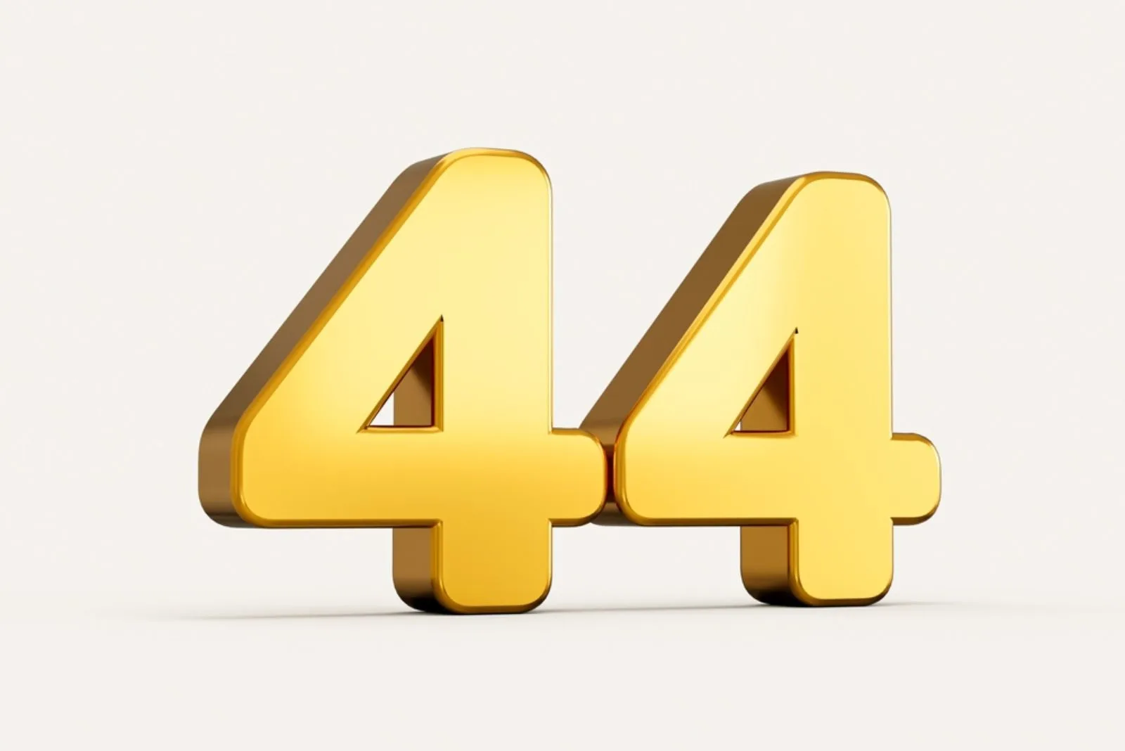 3D-Darstellung der goldenen Zahl 44