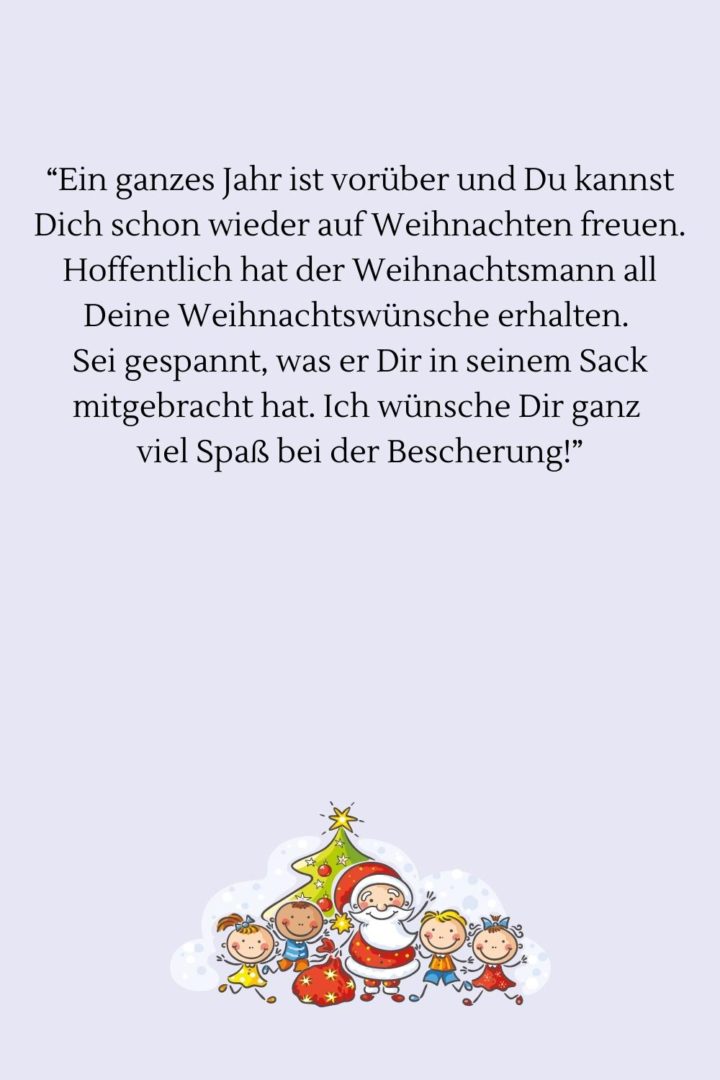 Die 44 schönsten Weihnachtsgrüße für Kinder