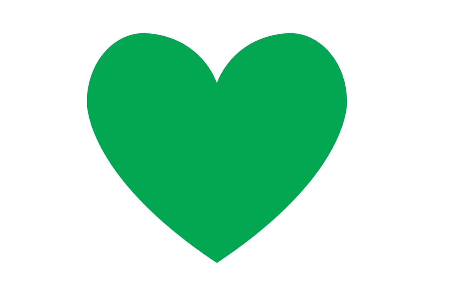 Grünes Herz-Emoji