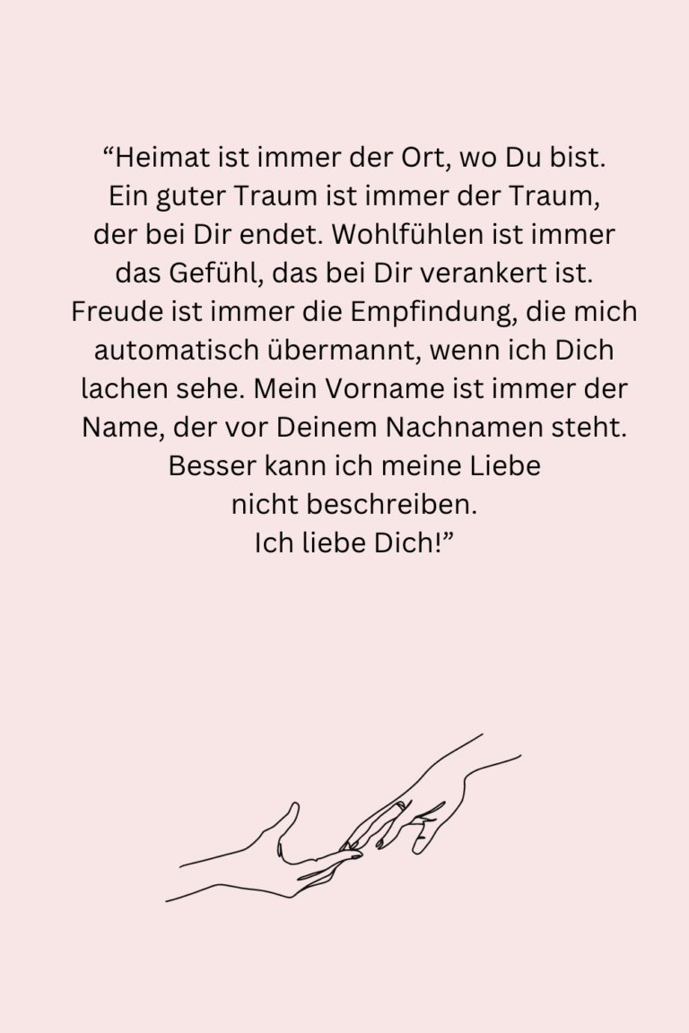 Die 80 schönsten Sprüche für deine Liebeserklärung